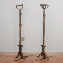 Discount Pamono Large Wrought Iron Pedestals for Warming Dishes, Set of 2