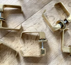 Pamono Lasta Brass Door handles by Timo Sarpaneva for Finland Primo Oy, 1960s, Set of 12><noscript><img width=