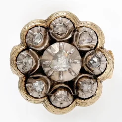 Clearance Pamono Late Georgian Rose-Cut Diamond Cluster Ring, 1830