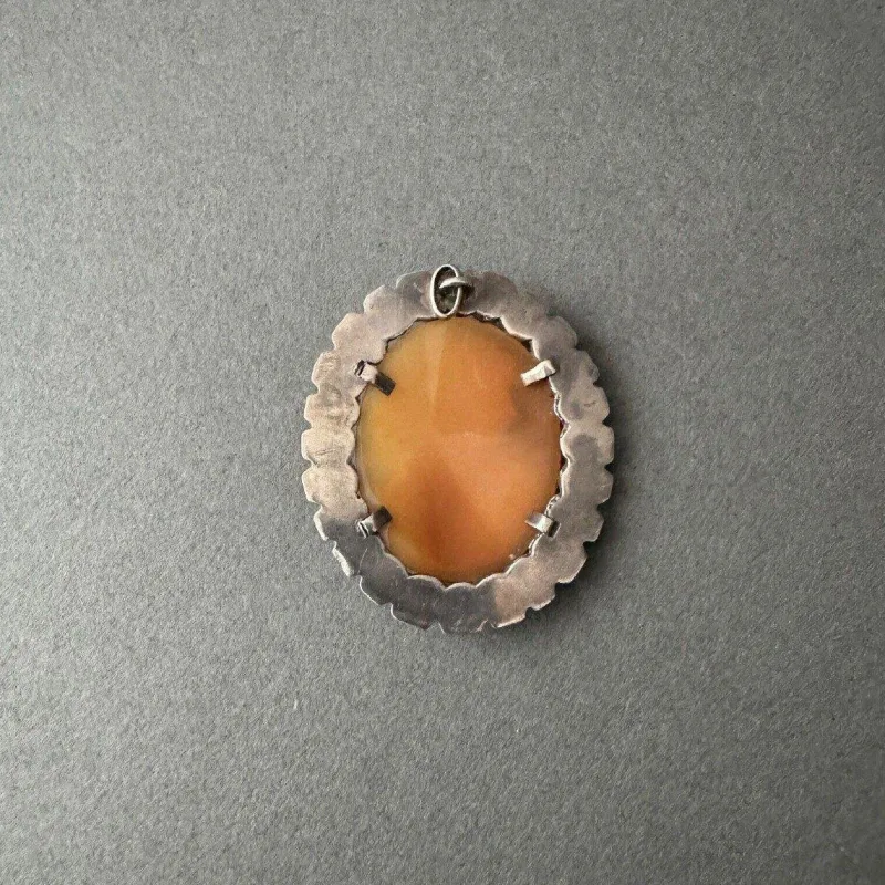 Hot Pamono Late 19th Century Brooch Cameo Representing a Womans Profile