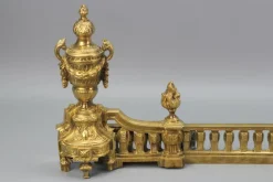 Online Pamono Late 19th Century French Bronze Fireplace Fender Set, 1890s, Set of 3
