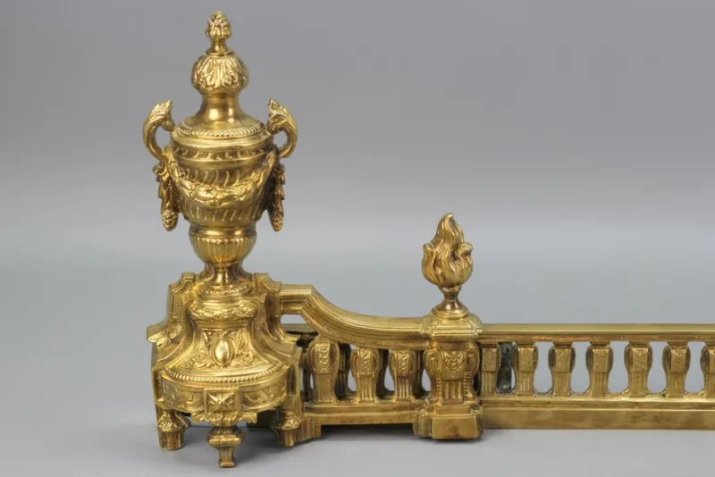 Online Pamono Late 19th Century French Bronze Fireplace Fender Set, 1890s, Set of 3