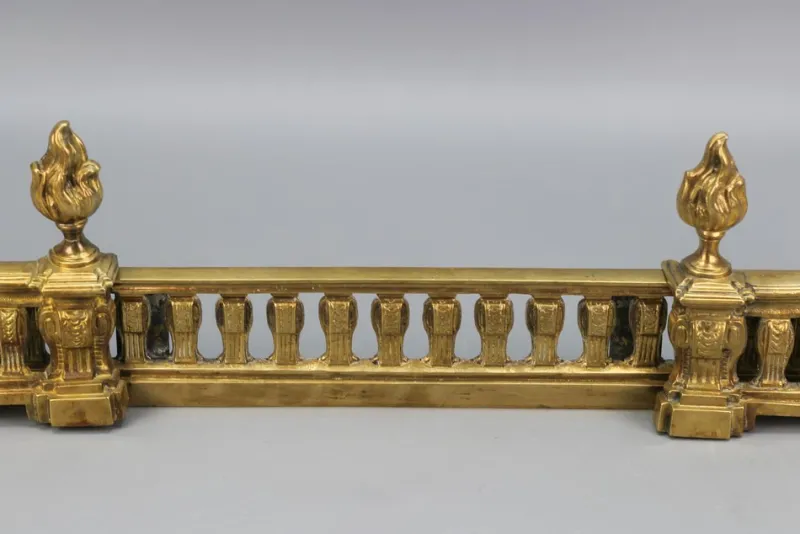 Online Pamono Late 19th Century French Bronze Fireplace Fender Set, 1890s, Set of 3
