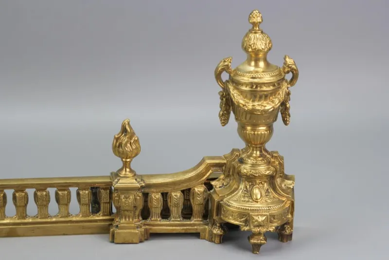 Online Pamono Late 19th Century French Bronze Fireplace Fender Set, 1890s, Set of 3