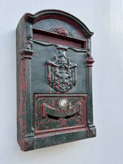 Outlet Pamono Late 19th Century French Cast Iron Post Office Mailbox , 1890s