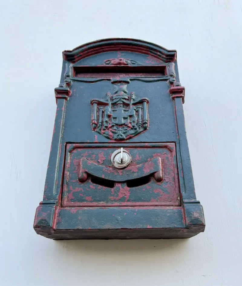 Outlet Pamono Late 19th Century French Cast Iron Post Office Mailbox , 1890s