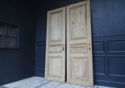 Pamono Late 19th Century French Pine Doors, 1890s, Set of 2><noscript><img width=