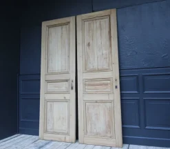 Pamono Late 19th Century French Pine Doors, 1890s, Set of 2><noscript><img width=