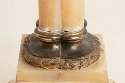 New Pamono Late 19th Century French Renaissance Onyx Plinth with Gilt Bronze Mounts