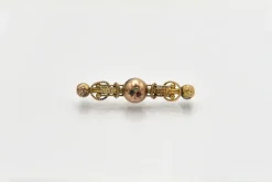 Clearance Pamono Late 19th Century Gold Brooch with Diamond, Ruby and Sapphire