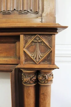 Pamono Late 19th Century Gothic Revival Fireplace><noscript><img width=