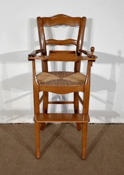 Outlet Pamono Late 19th Century High Chair in Solid Cherrywood