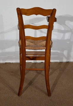 Outlet Pamono Late 19th Century High Chair in Solid Cherrywood
