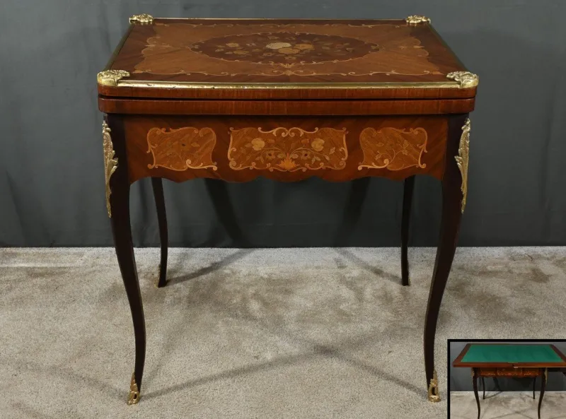 Pamono Late 19th Century Louis XV Mahogany Games Table> Game Tables