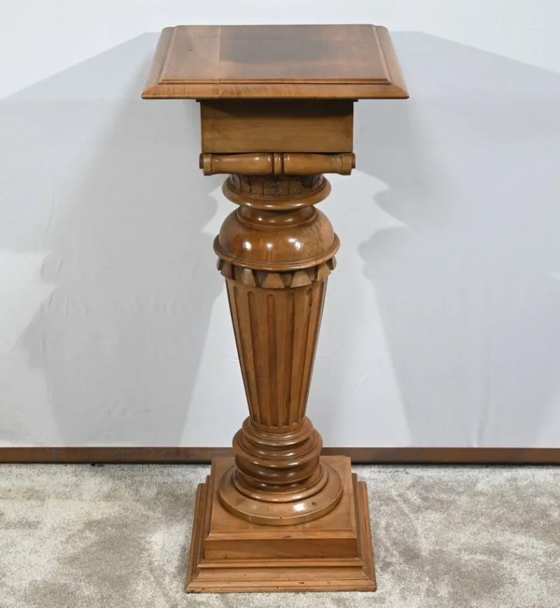 Pamono Late 19th Century Louis XVI Style Walnut Column> Pedestals And Columns