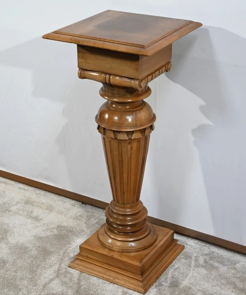 Pamono Late 19th Century Louis XVI Style Walnut Column> Pedestals And Columns