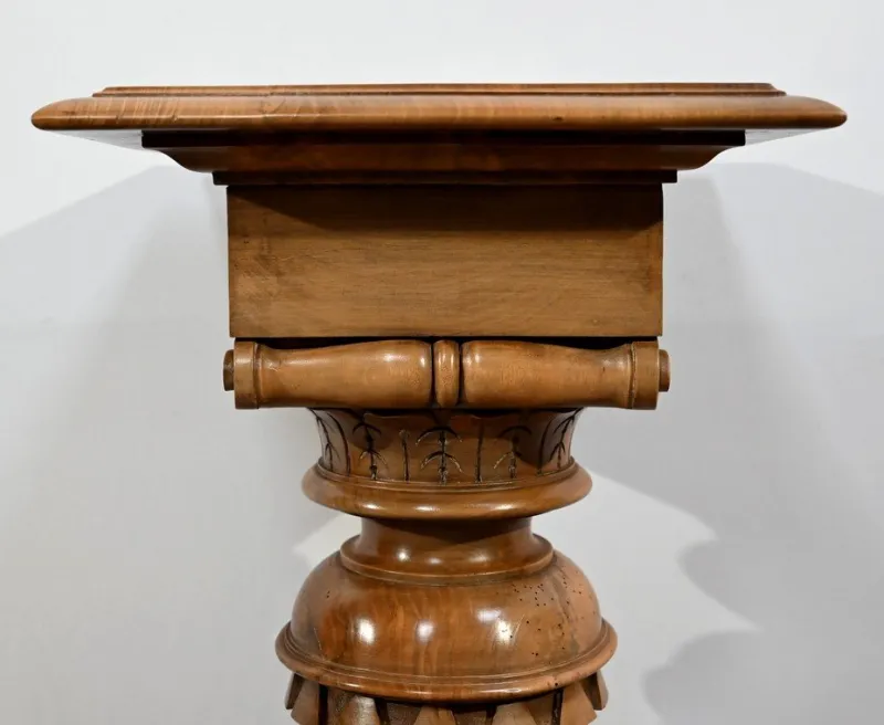 Pamono Late 19th Century Louis XVI Style Walnut Column> Pedestals And Columns