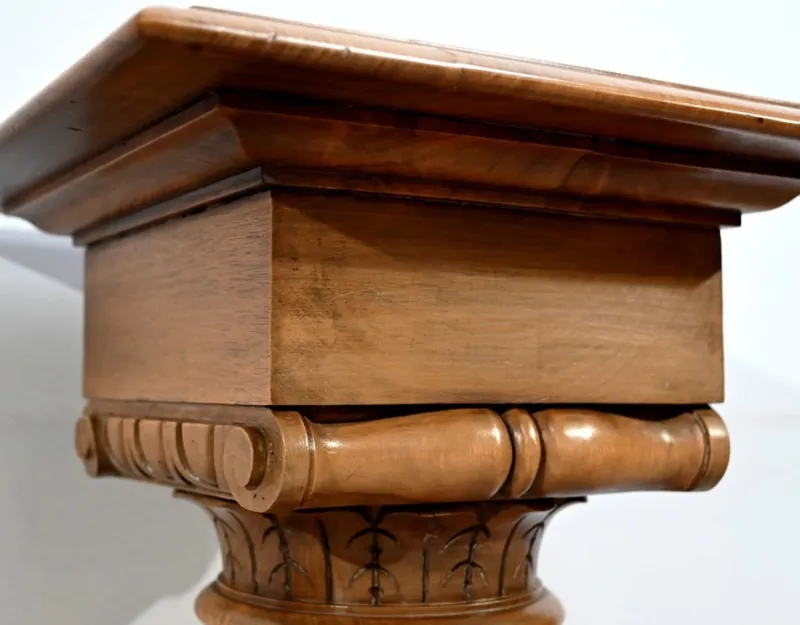 Pamono Late 19th Century Louis XVI Style Walnut Column> Pedestals And Columns