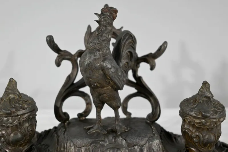 New Pamono Late 19th Century Pewter Inkwell from A.Bossu, 1890s