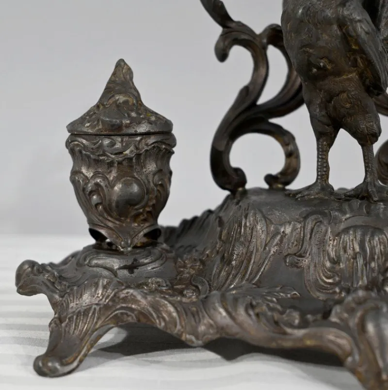 New Pamono Late 19th Century Pewter Inkwell from A.Bossu, 1890s