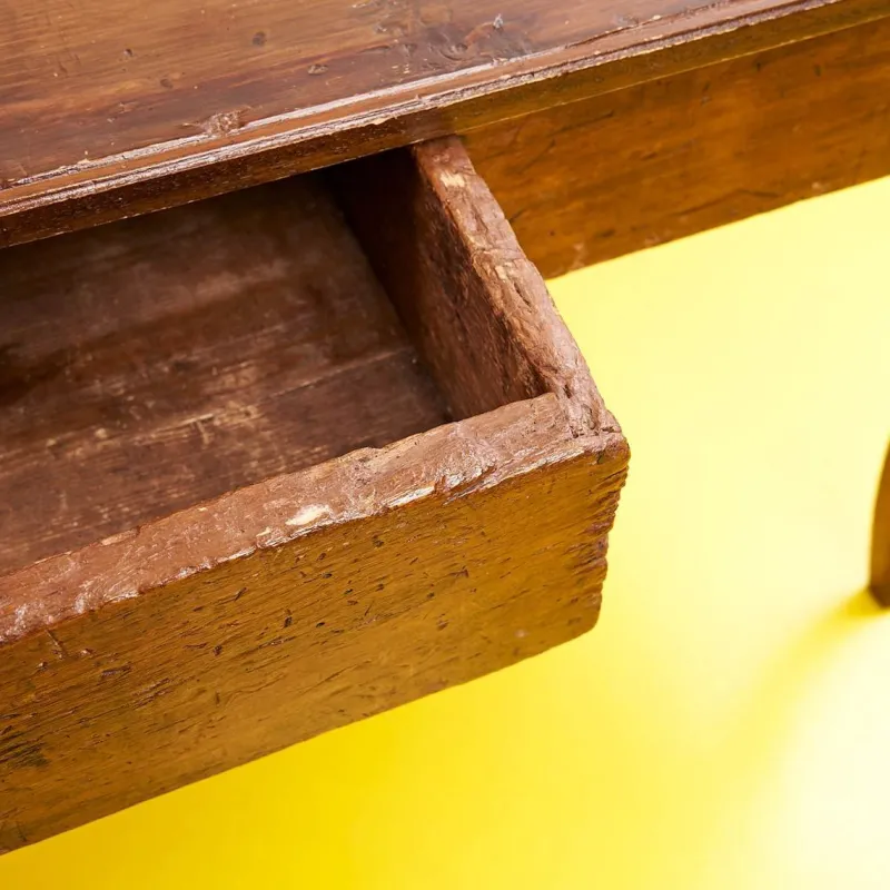 Pamono Late 19th Century Rustic Wooden Kitchen Table in Original Patina> Dining Tables & Sets