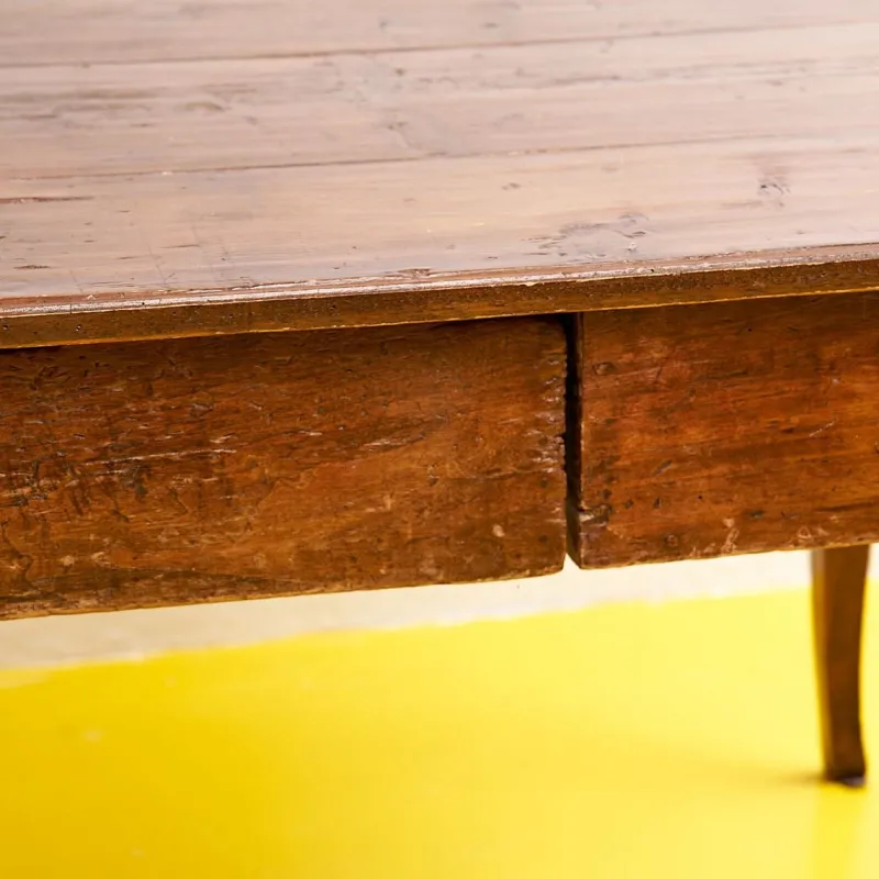 Pamono Late 19th Century Rustic Wooden Kitchen Table in Original Patina> Dining Tables & Sets