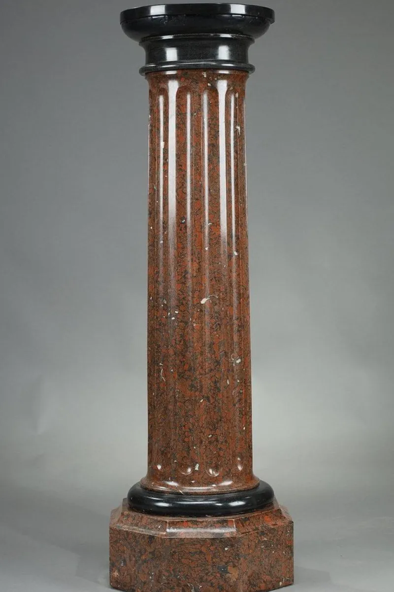 Online Pamono Late 19th Century Scagliola Cherry Red Column, 1890s