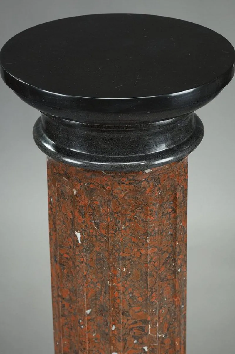 Online Pamono Late 19th Century Scagliola Cherry Red Column, 1890s