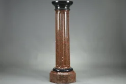Online Pamono Late 19th Century Scagliola Cherry Red Column, 1890s