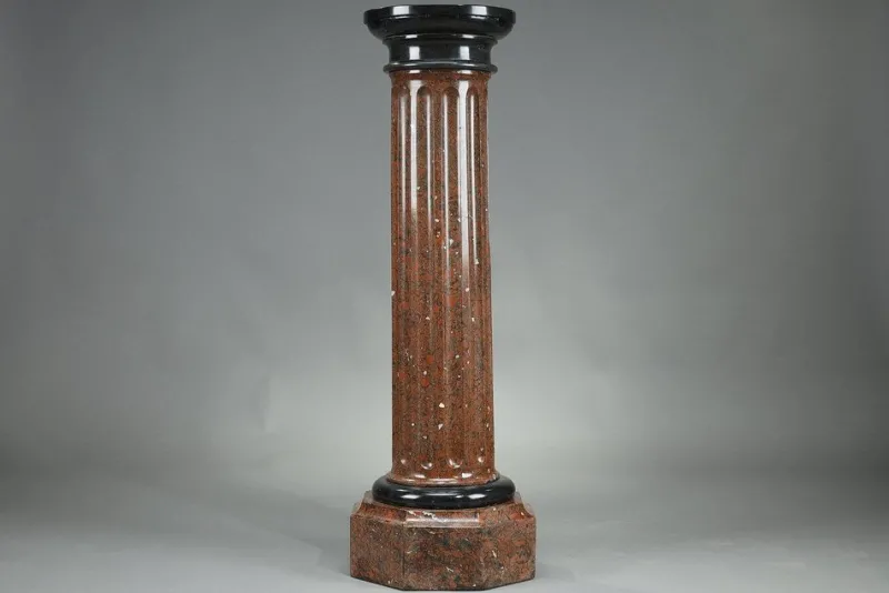 Online Pamono Late 19th Century Scagliola Cherry Red Column, 1890s