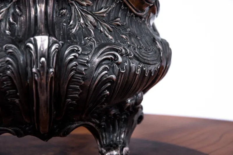 Pamono Late 19th Century Silver Jardiniere, France> Planters And Jardiniere