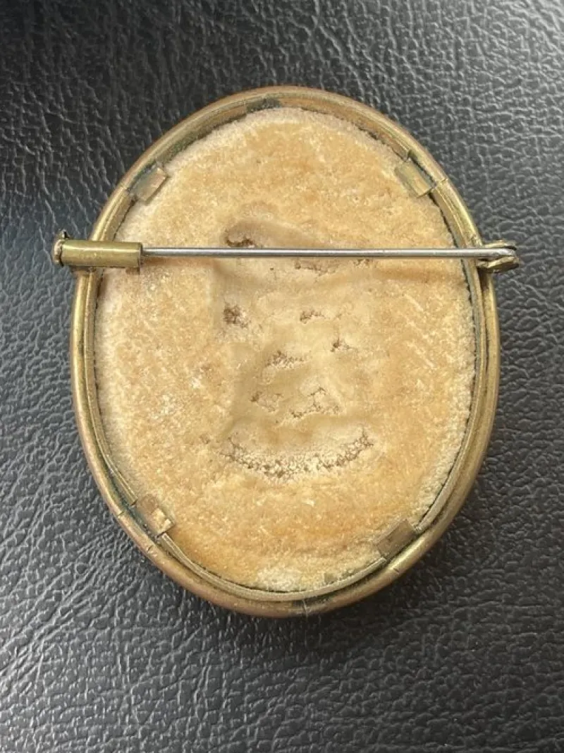 Discount Pamono Lava Stone Cameo Brooch