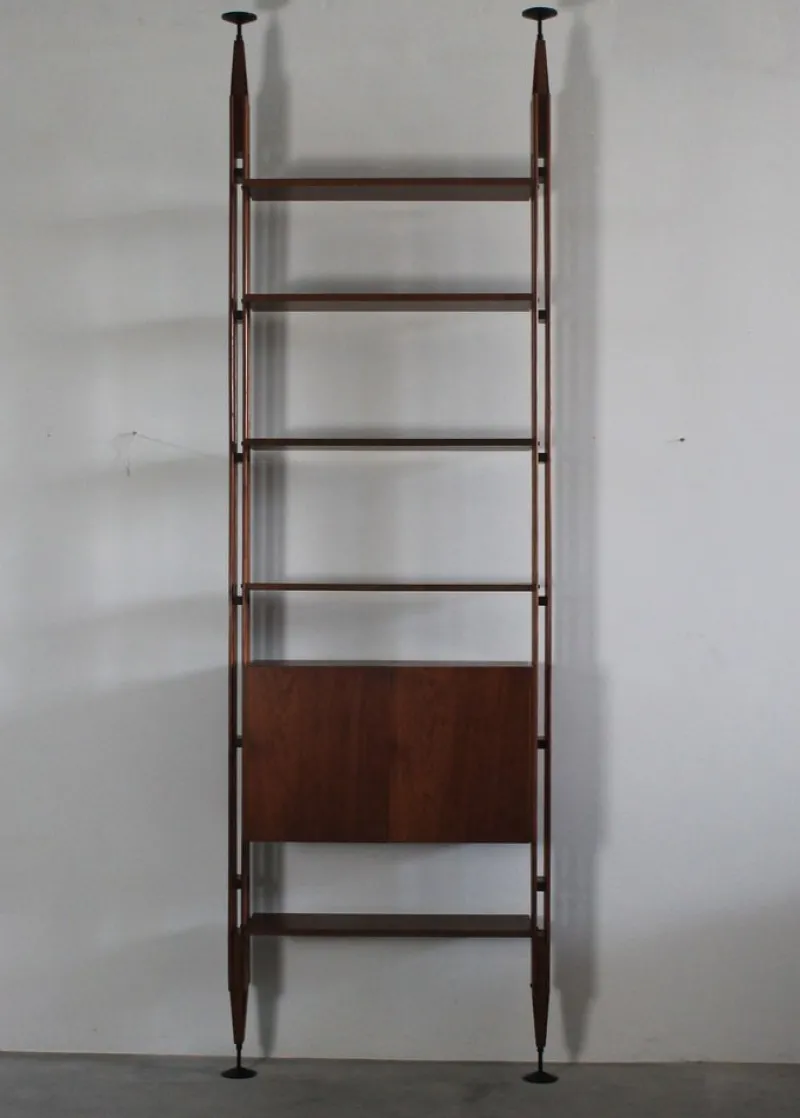 Pamono Lb7 Modular Bookcase in Teak Wood by Franco Albini for Poggi Pavia, Italy, 1956> Shelves & Wall Units