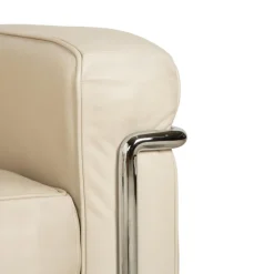 Hot Pamono LC 2 2-Seater Sofa and Lounge Chairs in Cream Leather by Le Corbusier for Cassina, Set of 3