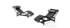Outlet Pamono LC4 Black Chaise Lounge by Le Corbusier for Cassina