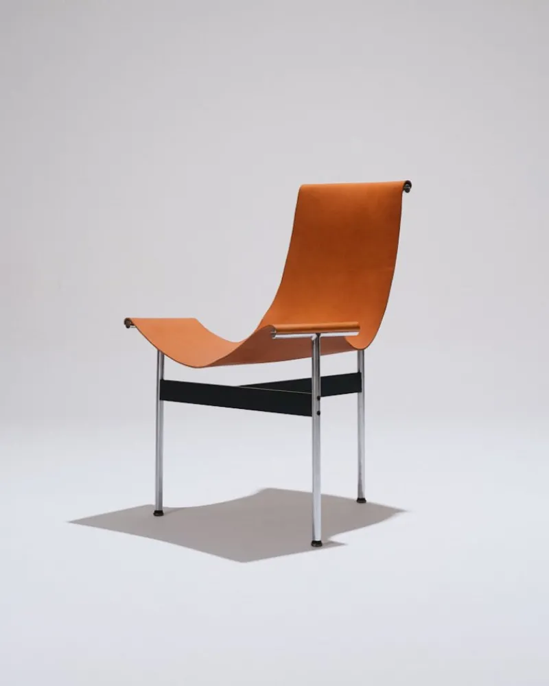 Pamono 3LC Chairs in Leather and Metal by Douglas Kelly, Ross Littell and William Katavolos for Laverne International, 1960s, Set of 2> Side Chairs & Dining Chairs