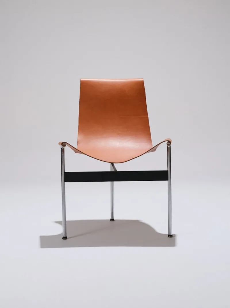 Pamono 3LC Chairs in Leather and Metal by Douglas Kelly, Ross Littell and William Katavolos for Laverne International, 1960s, Set of 2> Side Chairs & Dining Chairs