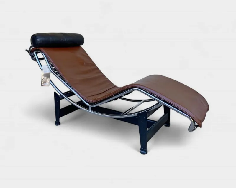 Pamono LC4 Chaise Lounge in Brown Leather by Le Corbusier for Cassina, 1980s> Daybeds & Chaises Lounges