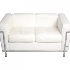 Pamono LC2 2-Seater Sofa in White Leather by Le Corbusier> Couches & Sofas
