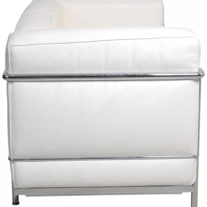 Pamono LC2 2-Seater Sofa in White Leather by Le Corbusier> Couches & Sofas