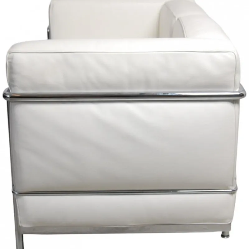 Pamono LC2 2-Seater Sofa in White Leather by Le Corbusier> Couches & Sofas