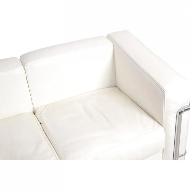 Pamono LC2 2-Seater Sofa in White Leather by Le Corbusier> Couches & Sofas