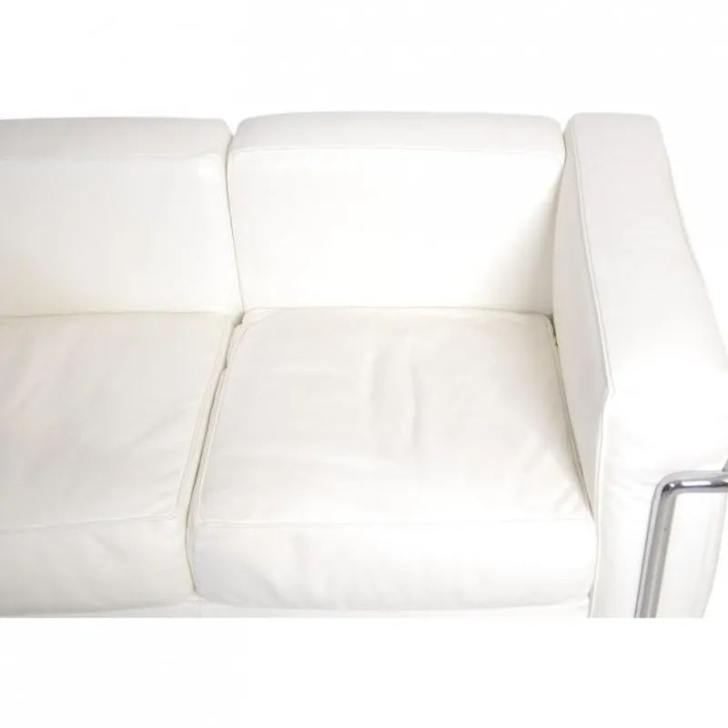 Pamono LC2 2-Seater Sofa in White Leather by Le Corbusier> Couches & Sofas