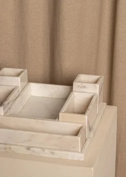 Pamono Le Carré White Marble Organizer by Simone & Marcel><noscript><img width=