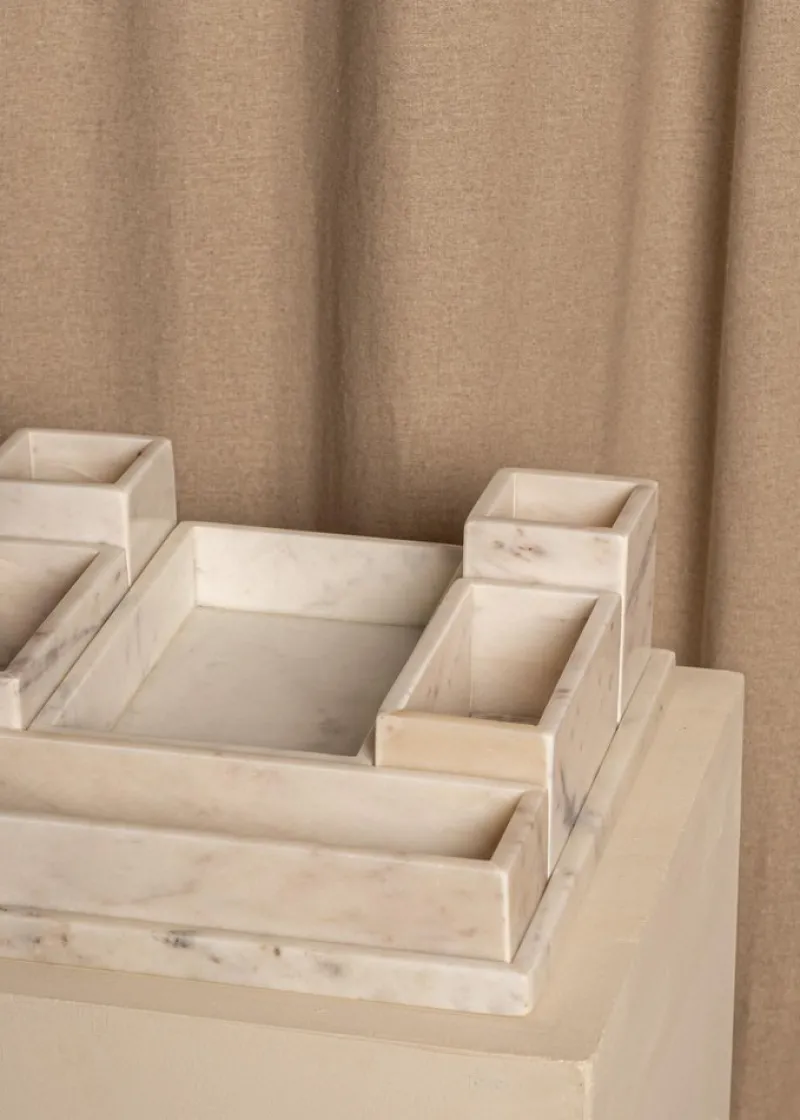 Pamono Le Carré White Marble Organizer by Simone & Marcel> Decorative Objects