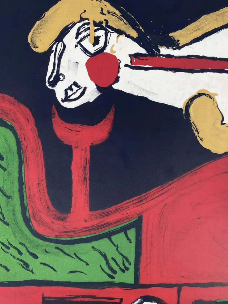 Sale Pamono Le Corbusier, Abstract Portrait L-C 40 43 60, Color Lithograph, 1960s