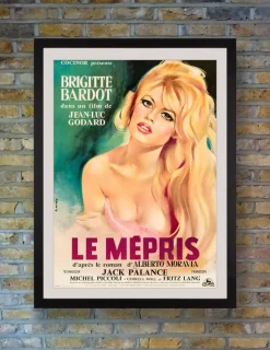 Outlet Pamono Le Mepris Original Vintage Movie Poster by Georges Allard, French, 1963