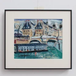 Pamono Le Pont Neuf Paris by Lucien Genin, 1930s> Art Deco