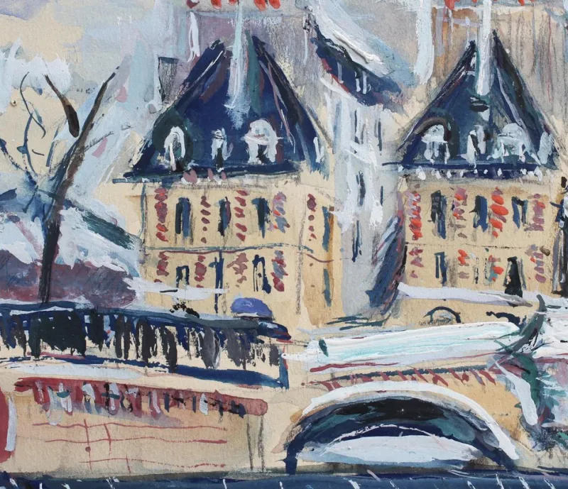 Pamono Le Pont Neuf Paris by Lucien Genin, 1930s> Art Deco