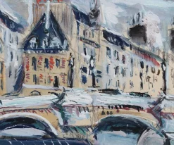Pamono Le Pont Neuf Paris by Lucien Genin, 1930s><noscript><img width=